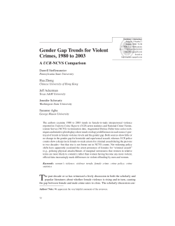 Gender Gap Trends for Violent Crimes, 1980 to 2003