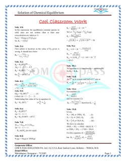 Solution of Chemical Equilibrium