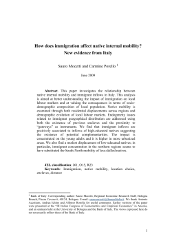 How does immigration affect native internal mobility? New evidence