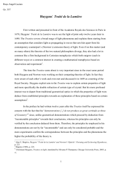 Huygens` Trait&eacute; de la Lumi&egrave;re - UB