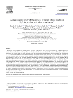 A spectroscopic study of the surfaces of Saturn`s large satellites