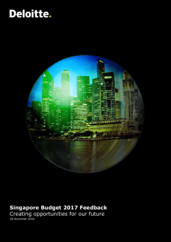 the report Deloitte Singapore Budget 2017 Feedback
