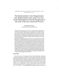 The Representative Jury Requirement: Jury Representativeness