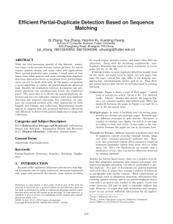 Efficient partial-duplicate detection based on sequence matching