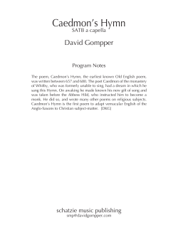 Caedmon`s Hymn - David Gompper