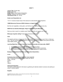 1st Grade - Garden Map
