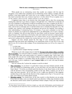 How to use a compass on an orienteering course