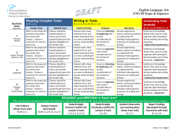 ENG III Scope and Sequence Unit 2