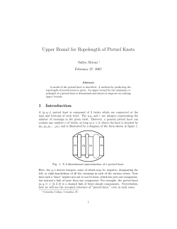 Upper Bound for Ropelength of Pretzel Knots - Rose
