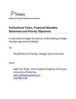 Strategic Mandate Agreement Proposal
