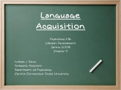 Language Acquisition - Psychology