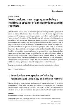 New speakers, new language: on being a legitimate