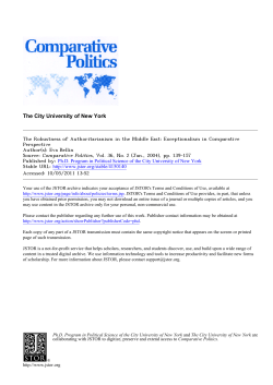 The Robustness of Authoritarianism in the Middle East