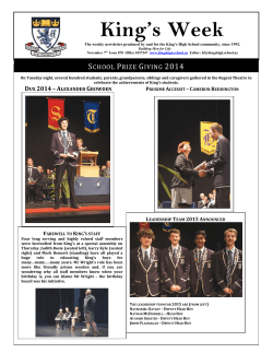 November 7 2014 - King`s High School