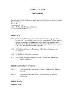 Saul M. Olyan - Researchers @ Brown