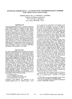 attitude emergence - an effective interpretation scheme for