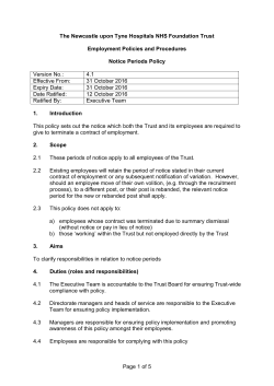 Notice Periods Policy