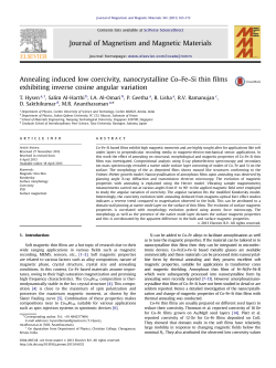 Annealing induced low coercivity, nanocrystalline Co-Fe