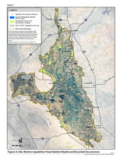 Figure A-33b. Western Spadefoot Toad Habitat Model and