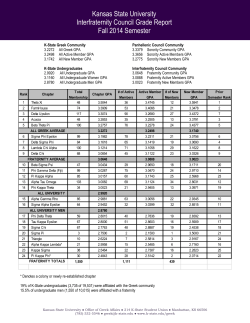 Fall 2014 - Kansas State University