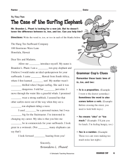 The Case of the Surfing Elephant