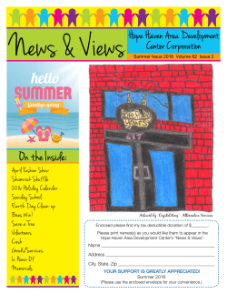 Summer 2016 Newsletter