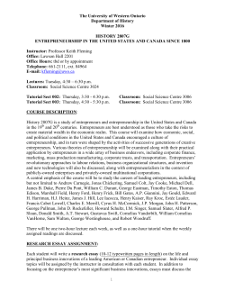 Entrepreneurship in the United States and Canada since 1800