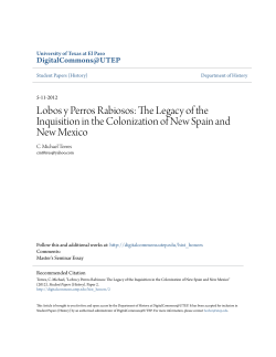 The Legacy of the Inquisition in the Colonization of New Spain and