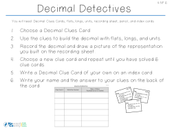 Decimal Detectives