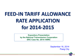 FIT-All Rate 2014 and 2015 Expository Presentation