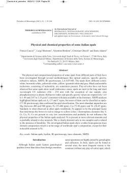 Physical and chemical properties of some italian opals