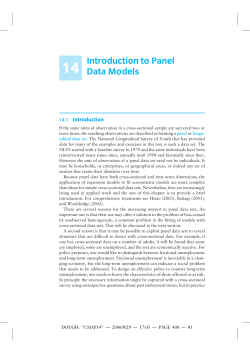 Introduction to Panel Data Models