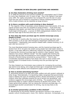 DRINKING IN NEW ZEALAND: QUESTIONS AND ANSWERS