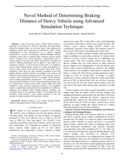 Novel Method of Determining Braking Distance of Heavy Vehicle
