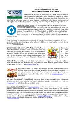 RECYCLING INVOICE - Bennington County Solid Waste Alliance