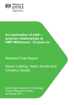 An exploration of staff - prisoner relationships at HMP Whitemoor: 12
