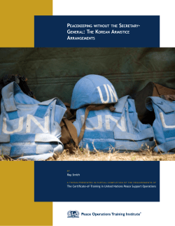 peacekeeping without the secretary- general: the korean armistice