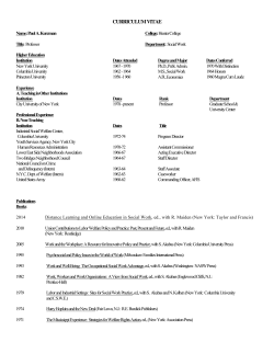 CURRICULUM VITAE - Hunter College