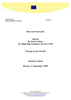 Europe in the World - Council of the European Union