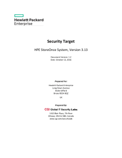 HPE StoreOnce System, Version 3.13