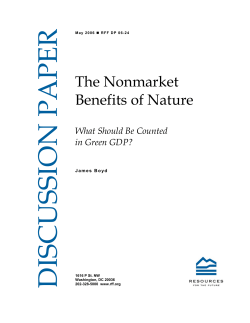 The Nonmarket Benefits of Nature: What Should Be Counted in