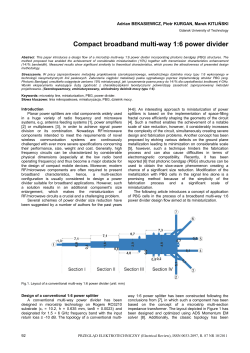 Compact broadband multi-way 1:6 power divider