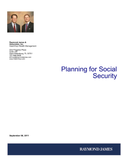 Planning for Social Security