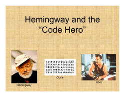 Hemingway and the Code Hero