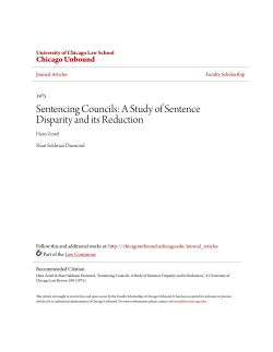 Sentencing Councils: A Study of Sentence Disparity and its Reduction