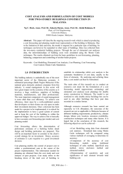 cost analysis and formulation of cost models for two-storey