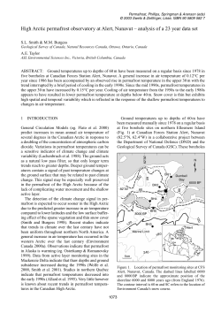 High Arctic permafrost observatory at Alert, Nunavut
