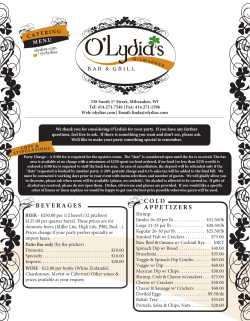 Catering Menu