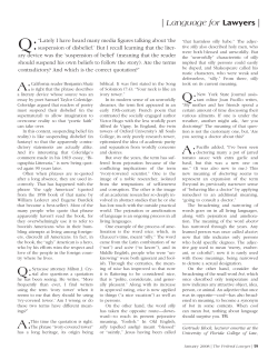 Language for Lawyers - Federal Bar Association