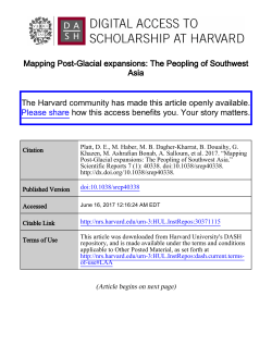Mapping Post-Glacial expansions: The Peopling of Southwest Asia